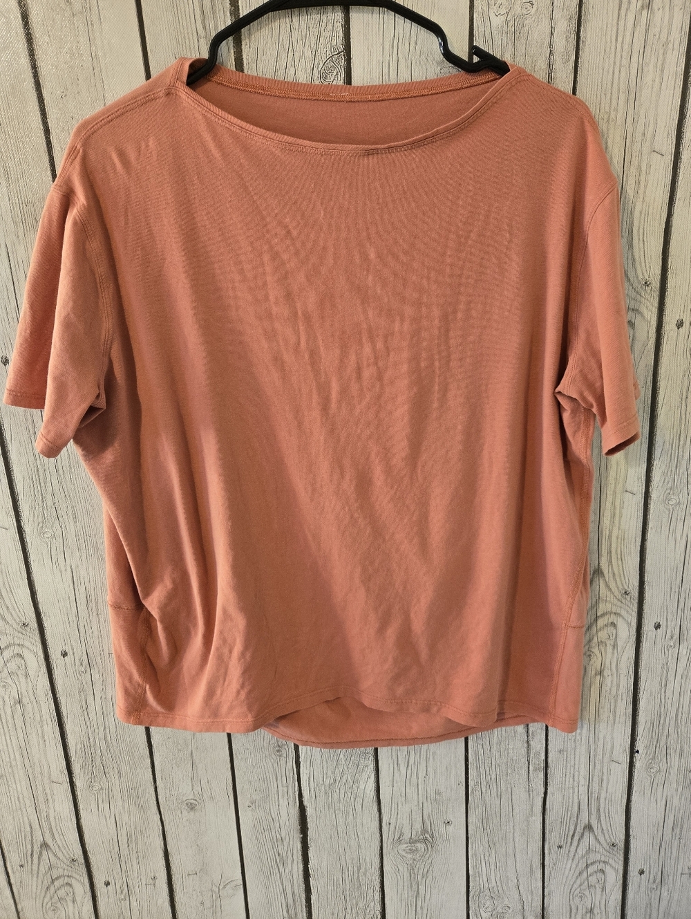 Lululemon Oversized Short Sleeve Top Peach Coral Relaxed Fit Soft Tee Women’s